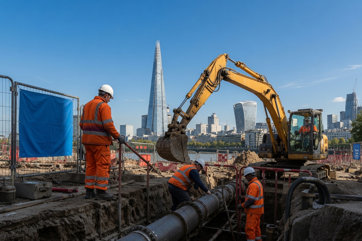 Thames Water setting out works